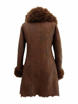 kkdafis Ledermantel Damen, Braun