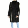 kkdafis Ledermantel Damen, Schwarz