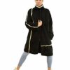 kkdafis Ledermantel Damen, Schwarz
