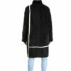 kkdafis Ledermantel Damen, Schwarz