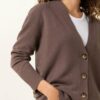 lilienfels Strickjacke Damen, Braun