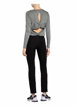 mandala Cropped-Longsleeve Longsleeve Damen, Grau