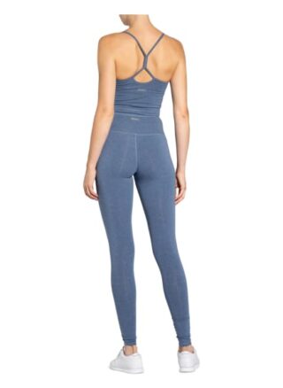 mandala Cropped-Top Basic Yoga Top Damen, Blau