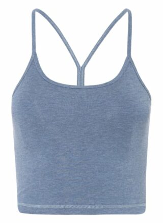 mandala Cropped-Top Basic Yoga Top Damen, Blau