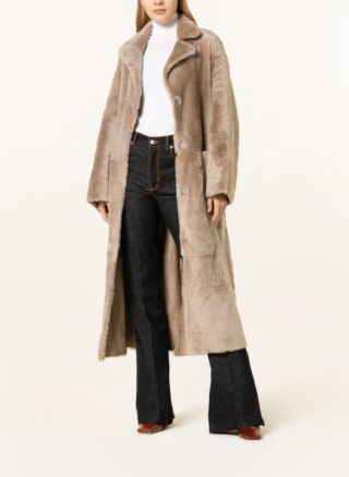 manzoni 24 Lammfellmantel Damen, Beige
