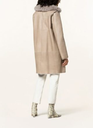 manzoni 24 Lammfellmantel Damen, Beige