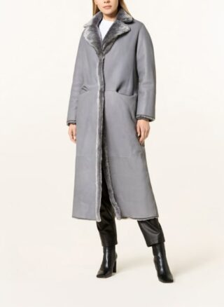 manzoni 24 Lammfellmantel Damen, Grau
