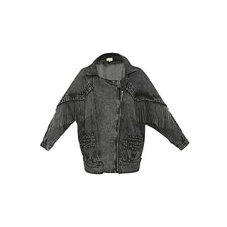 myMo 12316554 Jeansjacke Damen, Schwarz