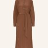 ottod'ame Hemdblusenkleid Damen, Braun