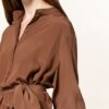 ottod'ame Hemdblusenkleid Damen, Braun