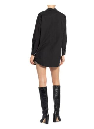 ottod'ame Oversized-Hemdbluse Damen, Schwarz