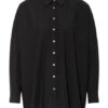 ottod'ame Oversized-Hemdbluse Damen, Schwarz