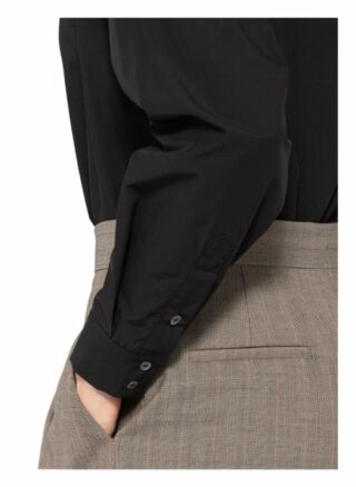 ottod'ame Oversized-Hemdbluse Damen, Schwarz