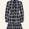 pinko Meatpacking Hemdblusenkleid Damen, Schwarz