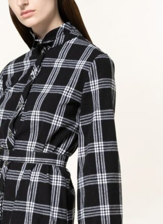 pinko Meatpacking Hemdblusenkleid Damen, Schwarz
