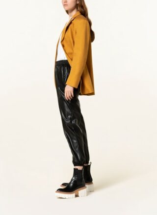 pinko gate1 7/8-Lederhose Damen, Schwarz