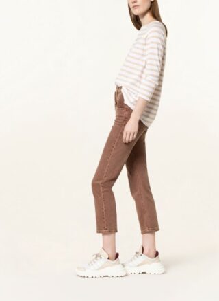 rich&royal 7/8 Straight Leg Jeans Damen, Braun