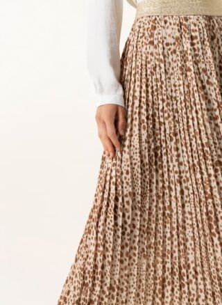rich&royal Plisseerock Damen, Beige