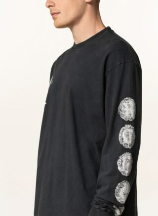 rough. Longsleeve Herren, Schwarz