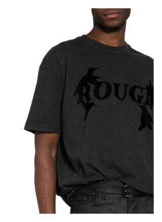 rough. T-Shirt Herren, Schwarz