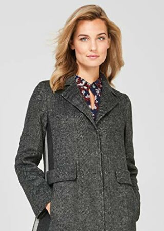 s.Oliver 29.909.52.3297 Wollmantel Damen, Schwarz