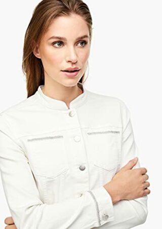 s.Oliver BLACK LABEL LABEL Damen Jeansjacke Damen, Weiß