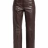 sandro 7/8-Lederhose Damen, Braun
