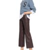 sandro 7/8-Lederhose Damen, Braun