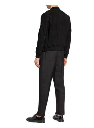 sandro Lederjacke Herren, Schwarz