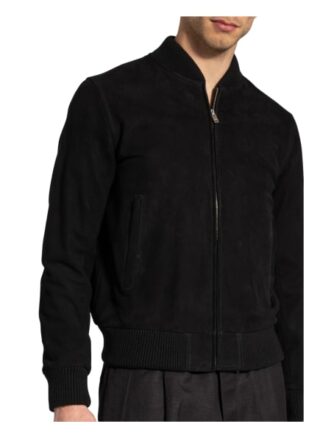 sandro Lederjacke Herren, Schwarz