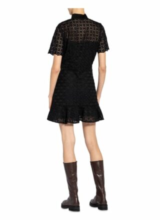 sandro Spitzenkleid Damen, Schwarz