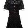 sandro Spitzenkleid Damen, Schwarz