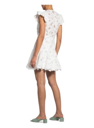sandro Spitzenkleid Damen, Weiß