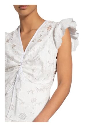 sandro Spitzenkleid Damen, Weiß