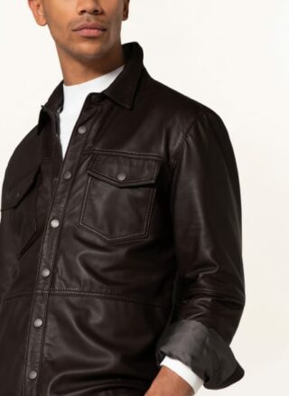 windsor. Lennio Lederjacke Herren, Braun