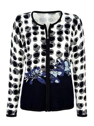 Alba Moda Strickjacke Damen, Weiß