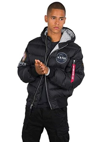 Alpha Industries Apollo 11 Daunenjacke Herren, Schwarz