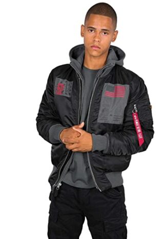 Alpha Industries Blouson Herren, Schwarz