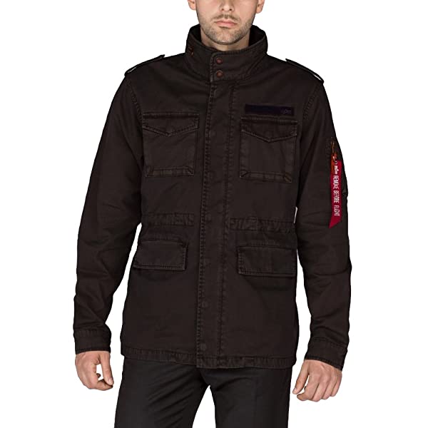 Alpha Industries Huntington Feldjacke Herren, Schwarz Alpha Industries Huntington Feldjacke Herren, Schwarz