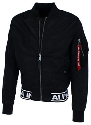Alpha Industries MA-1 LW AR Blouson Herren, Schwarz