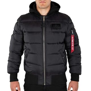 Alpha Industries MA-1 ZH Daunenjacke Herren, Schwarz