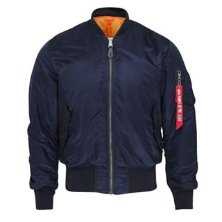 Alpha Industries MA1 US Airforce-Style Bomberjacke Herren, Blau