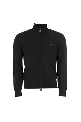 Armani Exchange 8N1EA1 1MPQZ Strickjacke Herren, Schwarz