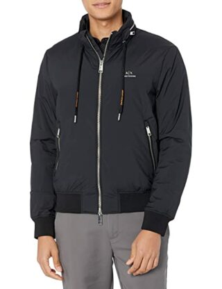 Armani Exchange A|x Zip Up Blouson Herren, Schwarz