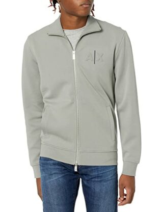 Armani Exchange Back Mirrored Logo Strickjacke Herren, Grau