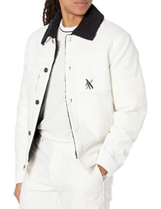 Armani Exchange Contrast Collar Jeansjacke Herren, Braun