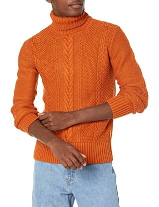 Armani Exchange Long Rollkragen Strickpullover Herren, Gelb