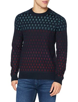 BOSS Agradeo Strickpullover Herren, Blau