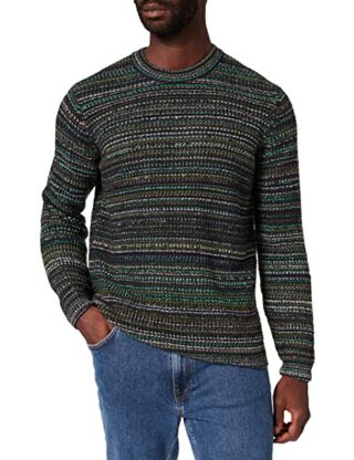 BOSS Alefto Strickpullover Herren, Schwarz