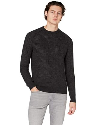 BOSS Alkumi Strickpullover Herren, Schwarz